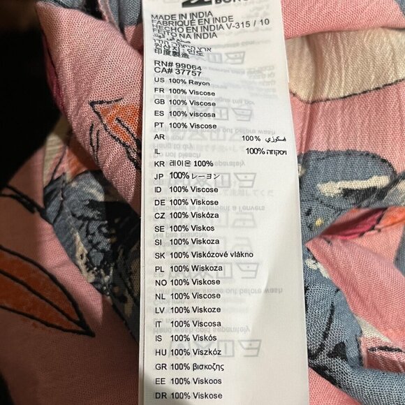 Billabong Summer Sunsets Cold Shoulder Tropical Floral Top Cover Up - Picture 12 of 12